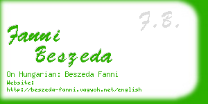 fanni beszeda business card